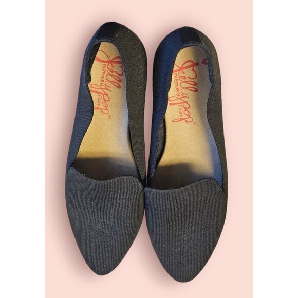 Jelly Pop Maryanne Flat Black 7.5 M WOMENS SHOES MEMORY FOAM INSOLE ALMOND SHAPE - Picture 6 of 6